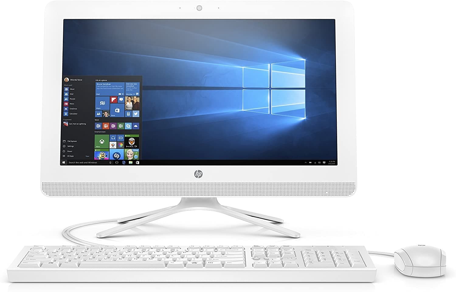 All-In-One  HP 20-C412NH 19.5" Full HD Intel Celeron J4005 4GB/1TB HDD - Branco