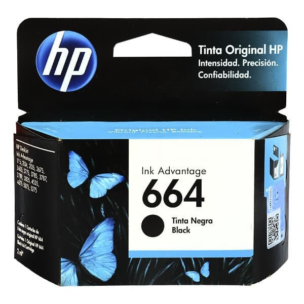 Cartucho De Tinta HP F6V28AL 664 2ML - Black