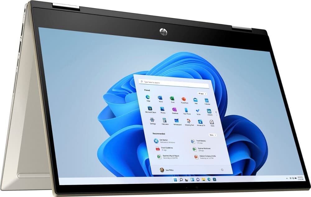 Notebook HP Pavilion x360 14-DW1013DX 14" Touch Intel Core i5-1135G7 8/256GB W11 - Gold 1
