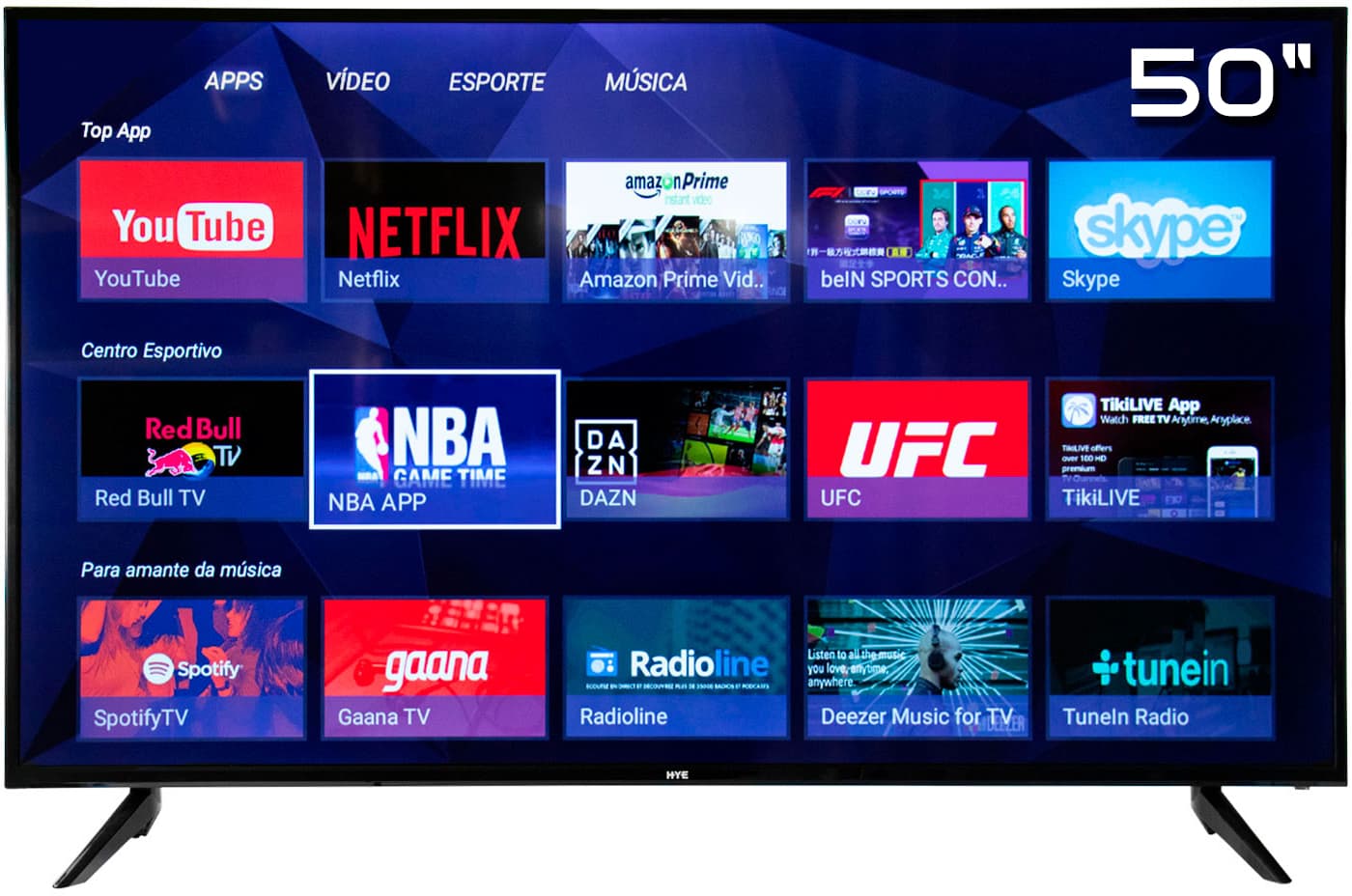 Smart TV LED HYE 50" HYE50ATUX 4K Ultra HD 1