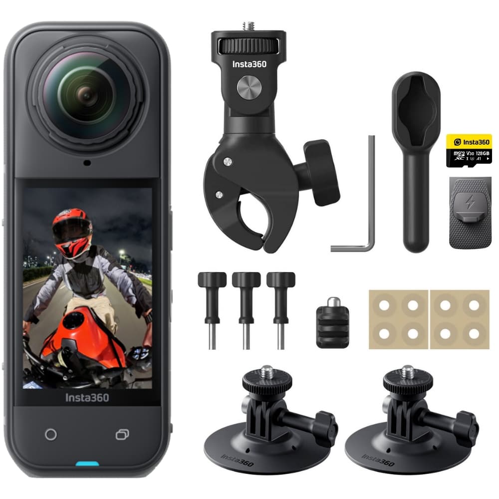 Câmera de Açao Insta360 X5 Motorcycle Bundle 8K 360° - Black (CINSAAHA)