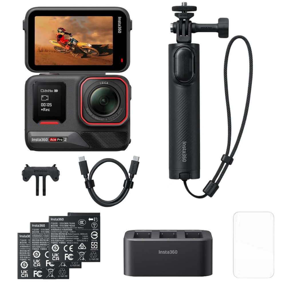 Câmera de Açao Insta360 Ace Pro 2 Creator Bundle 8K AI-Powered - Black (CINSBBGA)