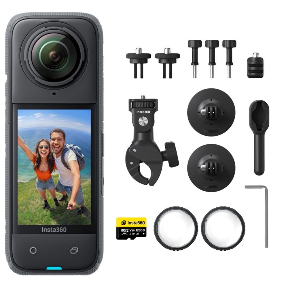 Câmera de Açao Insta360 X4 Motorcycle Bundle 8K 360° - Black (CINSABMA)