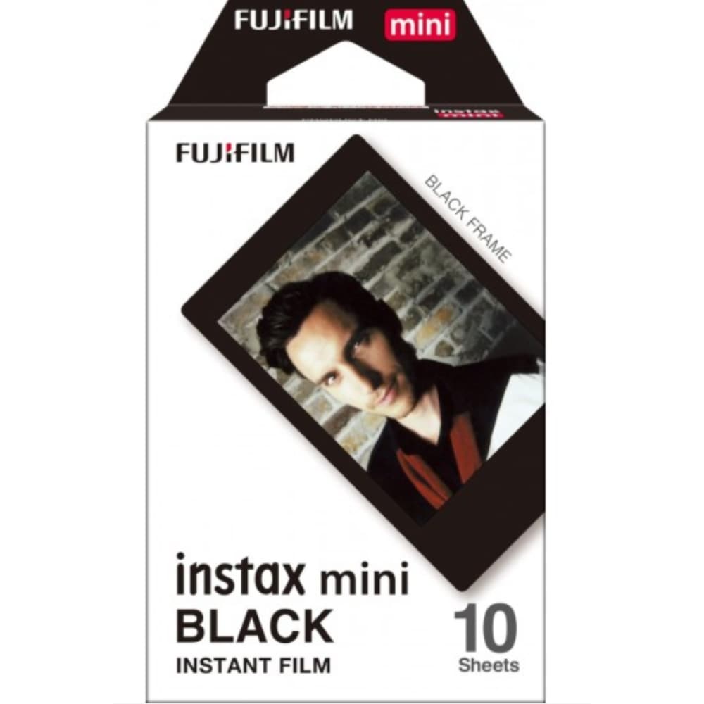 Papel Térmico Fujifilm Instax Mini Black - (10 Folhas de Filme)