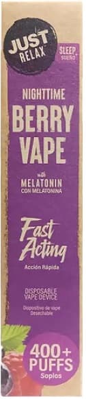 Vaper Descartável Just Relax 400+Puffs C/Melatonina - Nighttime Berry