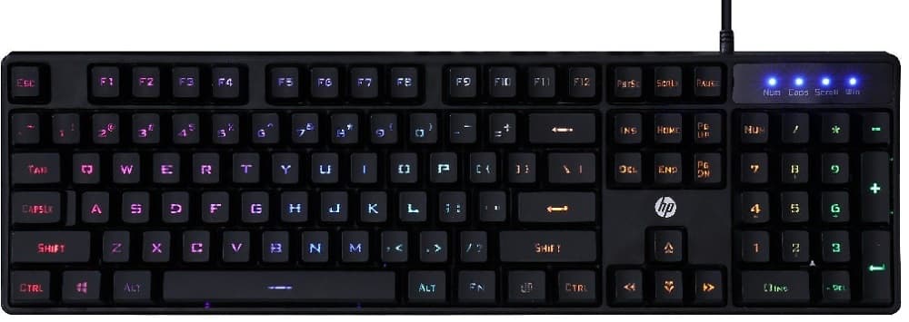 Teclado Gaming HP K300 Retroiluminado Preto (Inglês)