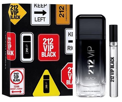 Kit Perfume Carolina Herrera 212 VIP Black EDP Masculino - 100ml + 10ml EDP