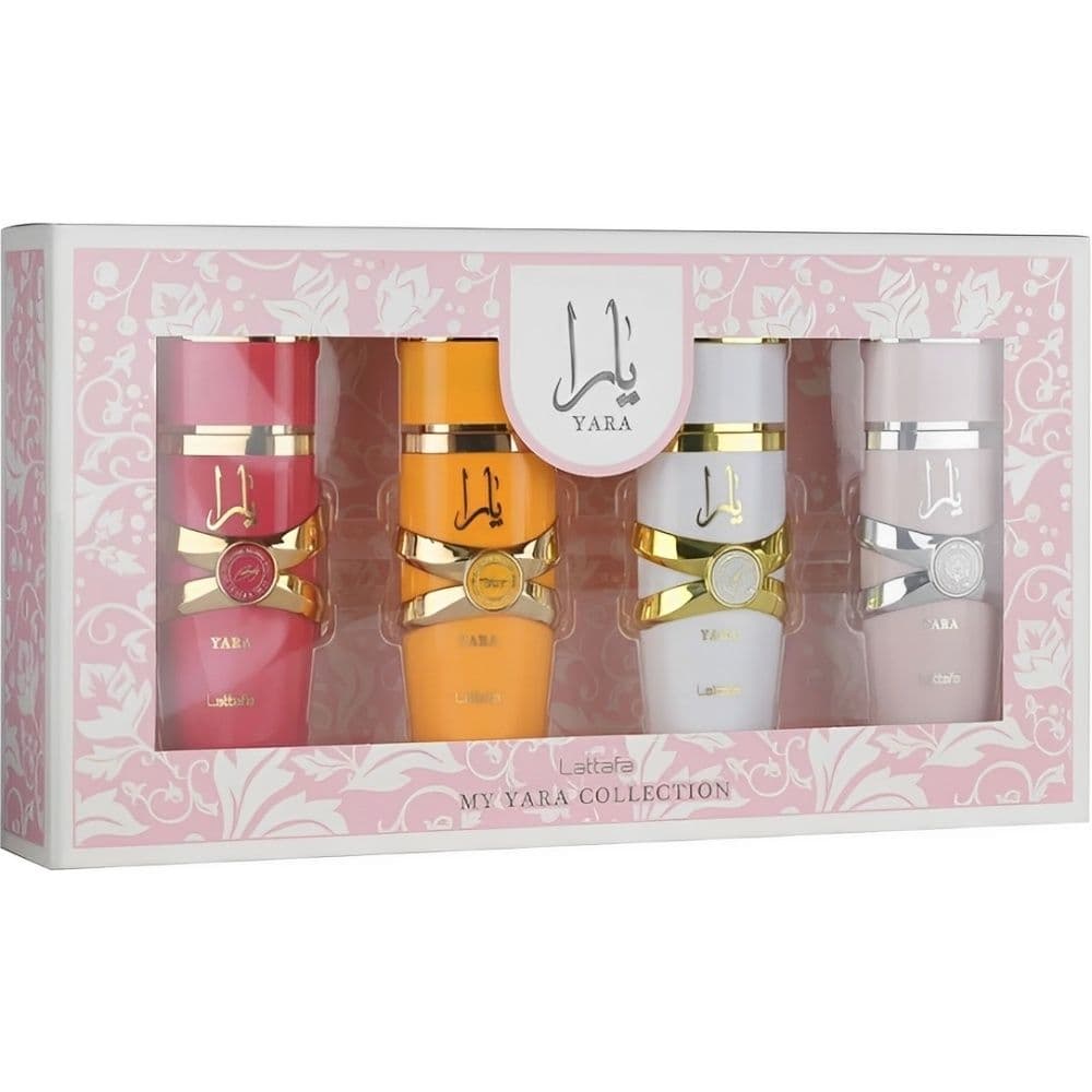 Kit Perfumes Lattafa My Yara Collection EDP Feminino 25mL (4 Unidades)
