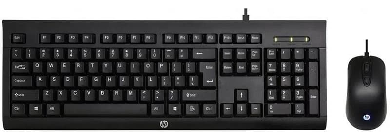 Teclado + Mouse Gaming HP KM100 Preto (Inglés)