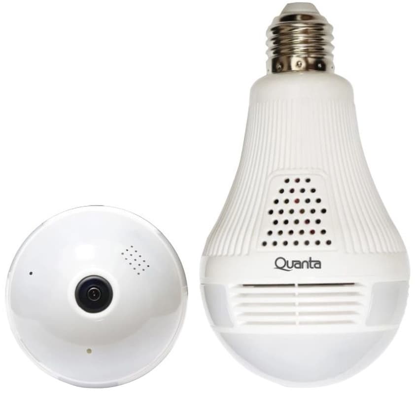 Lâmpada LED Wi-Fi Smart Quanta QTLCW360N com Câmera 360º