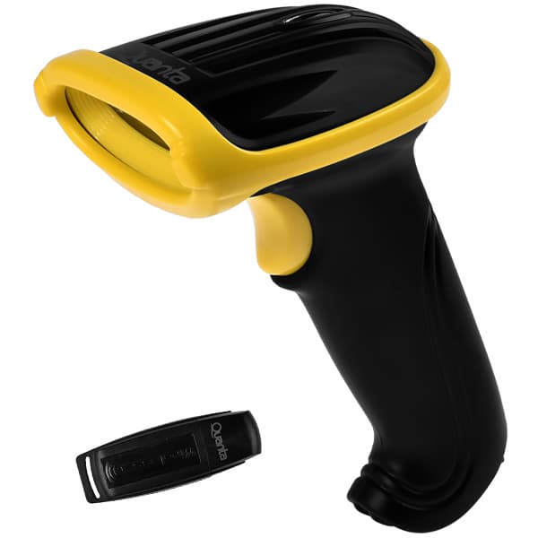 Leitor de Código de Barras Quanta QTLCB95BT Bluetooth - Preto/Amarelo