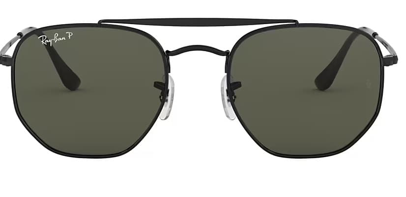 Óculos de Sol Ray Ban The Marshal RB3648 002/58 G-15 - Black/Green