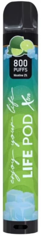 Vaper Descartável Life Pod Xtra 5% Nicotina 800 Puffs - Lemon Ice