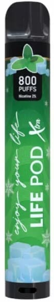 Vaper Descartável Life Pod Xtra 5% Nicotina 800 Puffs - Spearmint