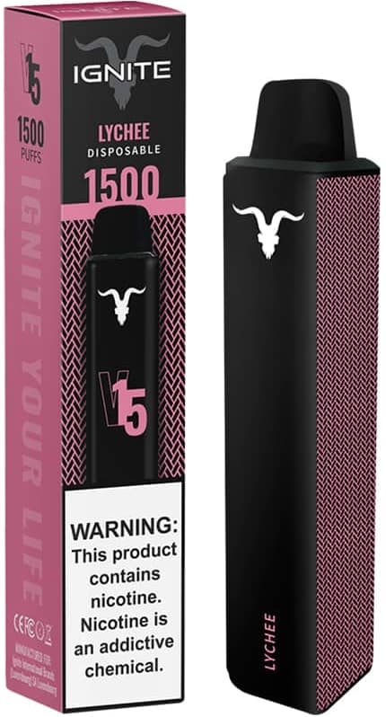 Vaper Descartável Ignite V15 5% Nicotina 1500 Puffs - Lichee