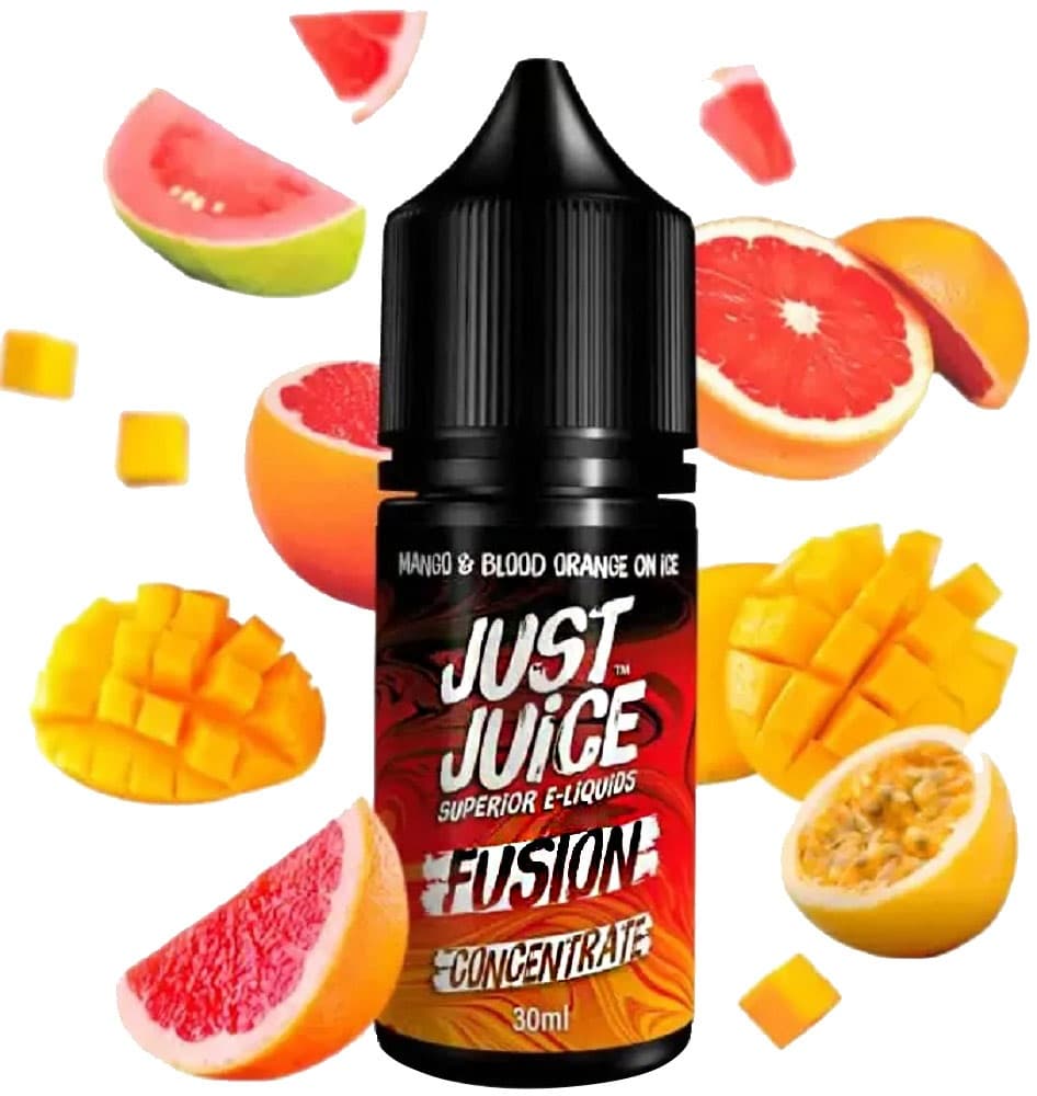 Essência Para Vaper Just Juice Fusion Salt 30mg Nicotina Mango & Blood Orange On Ice - 30ml