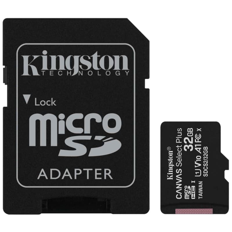 Cartao Microsd Kingston Canvas Select Plus SDCS2/32GB de 32GB - Preto