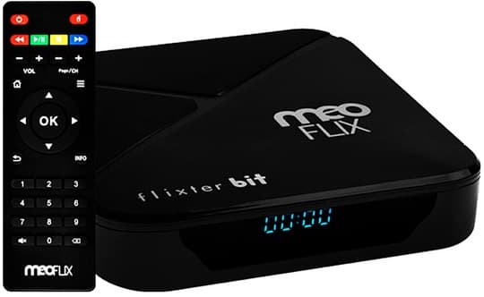 Receptor FTA Meoflix Flixer Bit 4K 16GB Wi-Fi 2V - Black