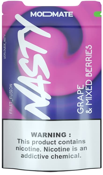 Essência Para Vape Nasty ModMAte Grape & Mixed Berries 03mg Nicotina - 60ml