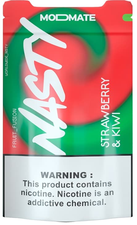 Essência Para Vape Nasty ModMAte Strawberry Kiwi 03mg Nicotina - 60ml
