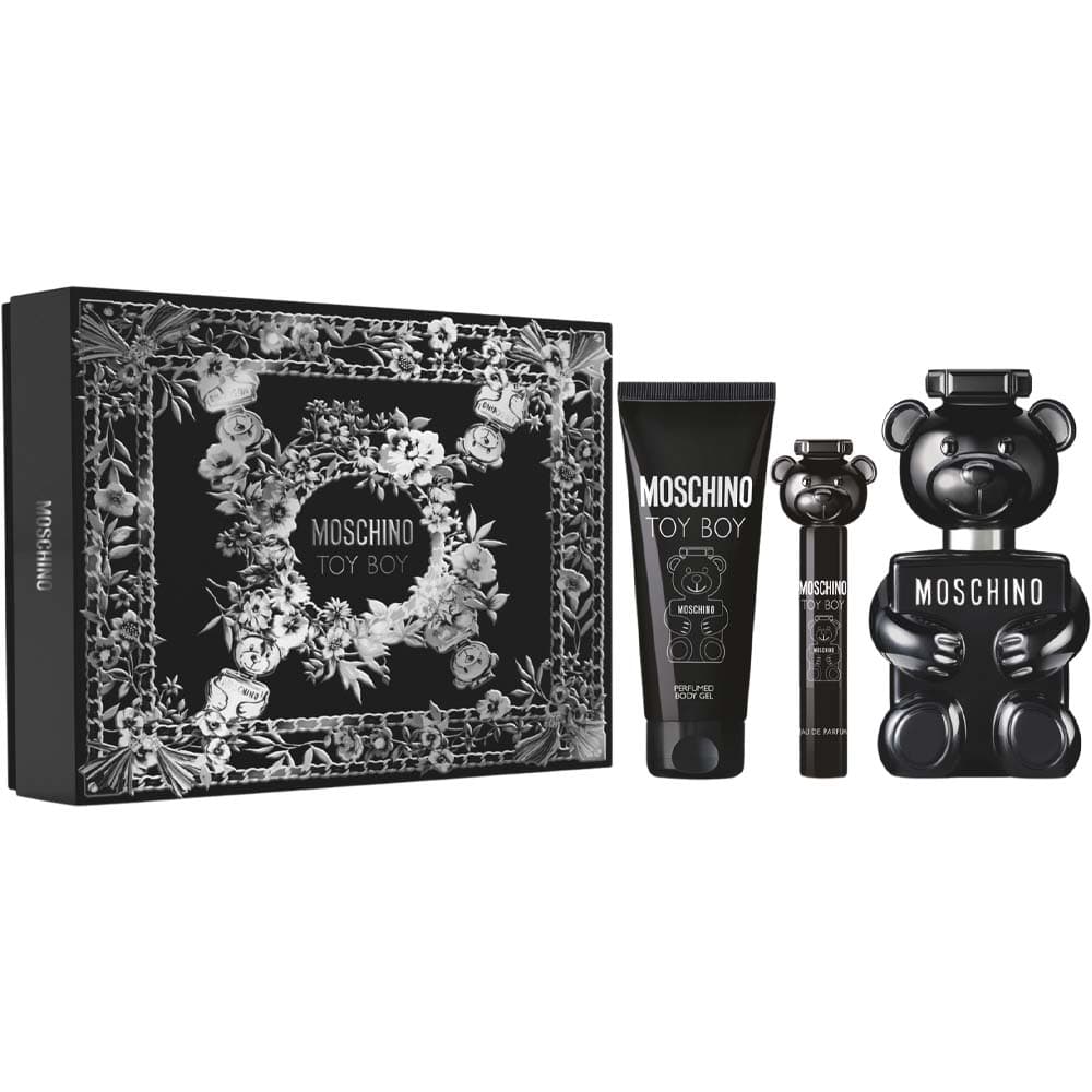 Kit Perfume Moschino Toy Boy EDP 100mL + Body Gel 100mL + Travel Spray 10mL - Masculino