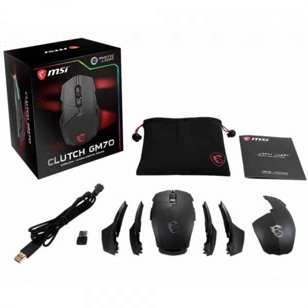 Mouse Gaming MSI Clutch GM70 RGB/18000DPI - Preto 3