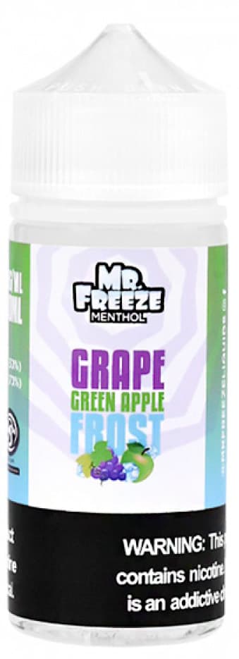 Essência Para Vaper Mr.Freeze Menthol 3mg Nicotina Grape Green Apple Frost - 100ml