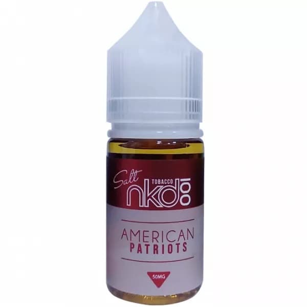 Essência para Vape Naked 100 Salt Tobacco American Patriots 50mg Nicotina - 30ml