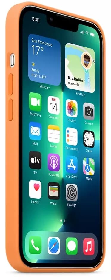 Capa Apple iPhone 13 MM243ZM/A Silicone With MagSafe - Marigold 1