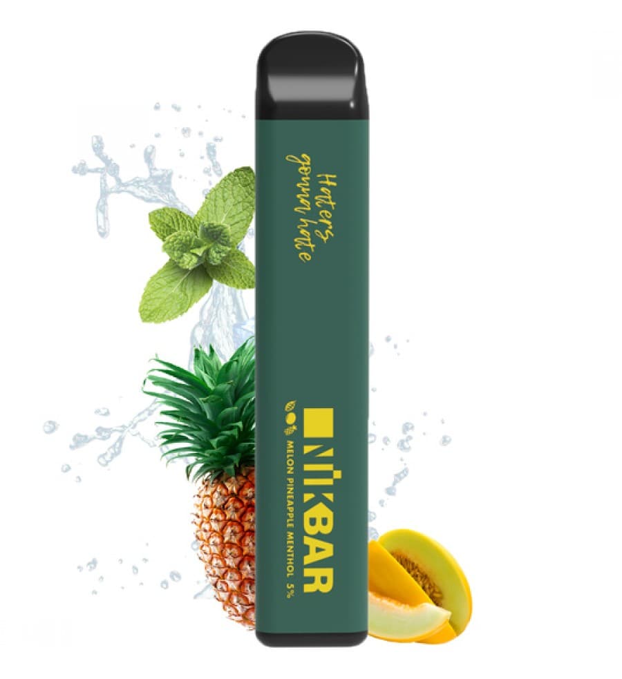Vaper Descartável Nikbar 5% Nicotina 1500 Puffs - Melon Pineapple Menthol