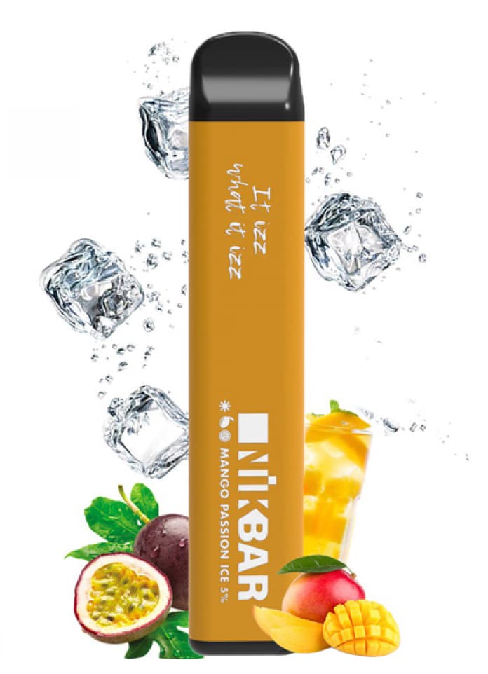 Vaper Descartável Nikbar 5% Nicotina 1500 Puffs - Mango Passion Ice