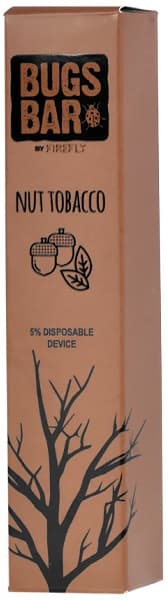 Vaper Descartável Firefly Bugs Bar 50mg Nicotina 300 Puffs - Nut Tobacco