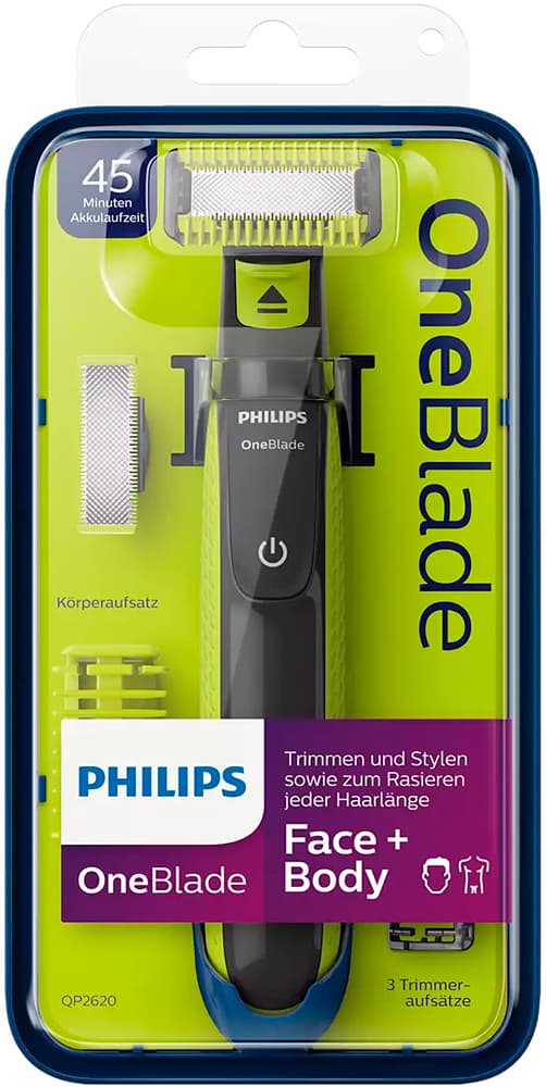 Barbeador Elétrico Philips OneBlade QP2620/21 2V - Black/Lime 4