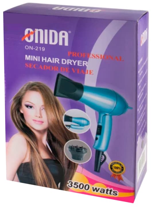 Mini Secador de Cabelo Onida ON-219 Professional 3500W 2V - Blue 4