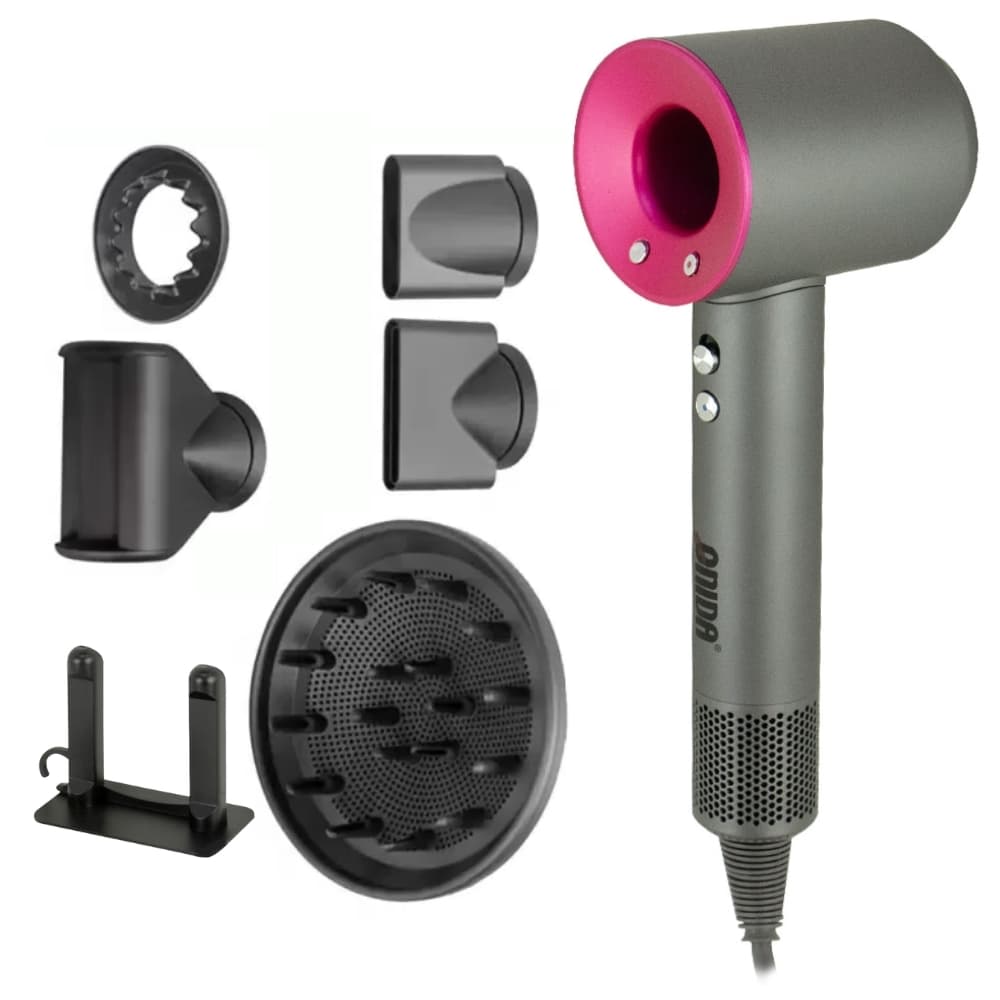 Secador de Cabelo Onida Super Hair Dryer ON-2502 2000W 110V - Gray/Pink 