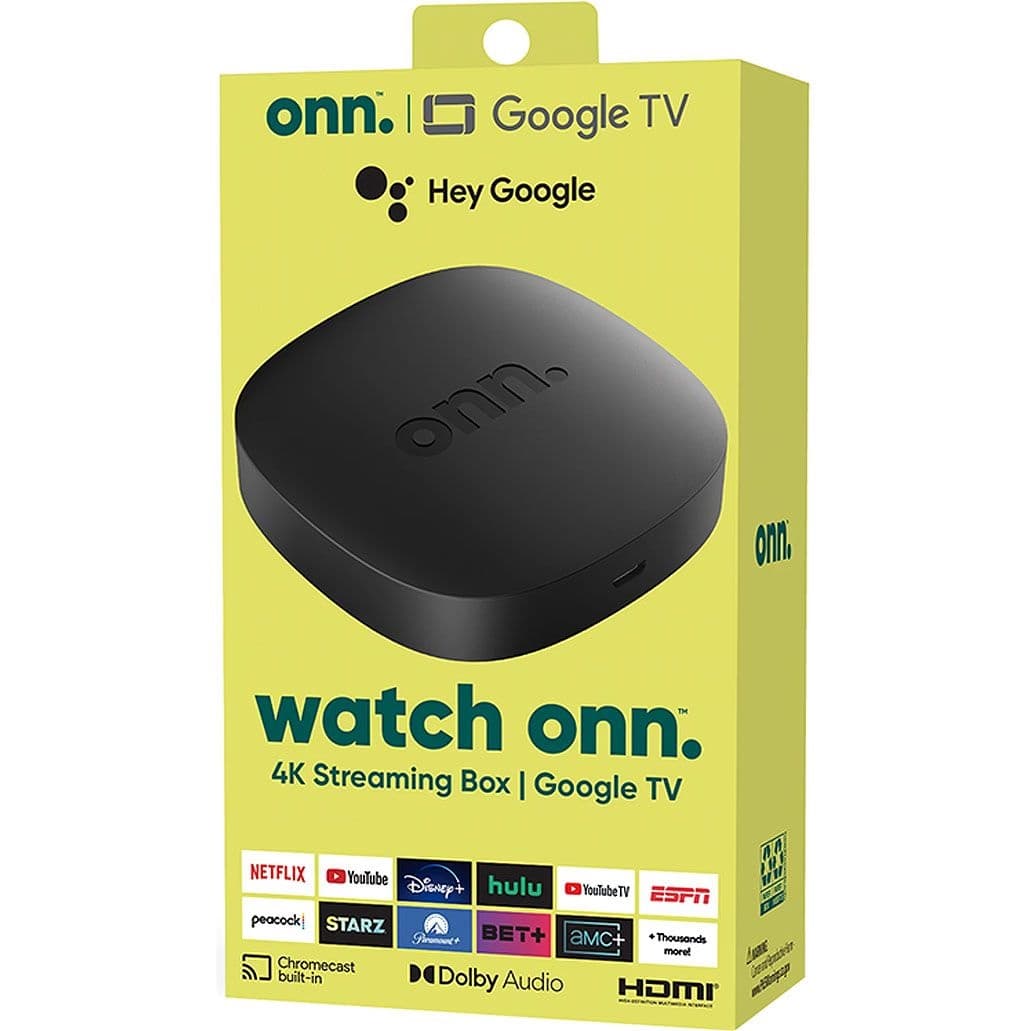 Media Player Onn Google TV Streaming Box 4K - Black 4