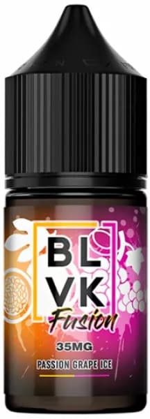 Essência Para Vaper BLVK Fusion Salt 35mg Nicotina Passion Grape Ice - 30ml