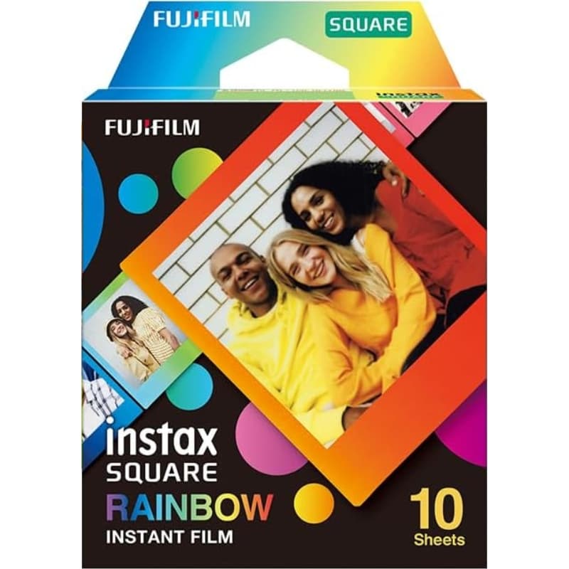 Papel térmico Fujifilm Instax Square Rainbow - (10 folhas de filme)