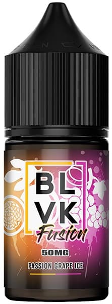 Essência Para Vaper BLVK Fusion Salt 50mg Nicotina Passion Grape Ice - 30ml