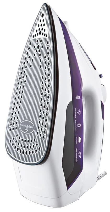 Ferro de Passar a Vapor Mondial Ceramic Express F-40 2000W 220V - Branco/Roxo 1