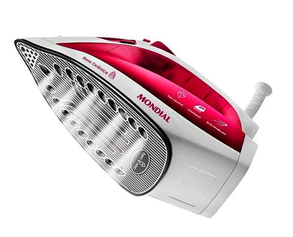 Ferro de Passar a Vapor Mondial NF-33 220V - Branco/Vermelho 1