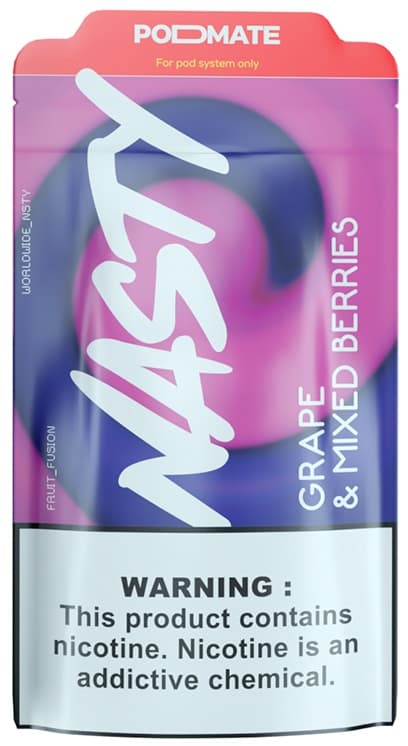 Essência Para Vape Nasty PodMate Grape & Mixed Berries 50mg Nicotina - 30ml