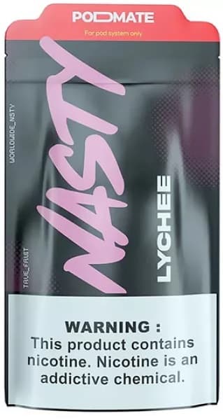 Essência Para Vape Nasty PodMate Lychee 35mg Nicotina - 30ml