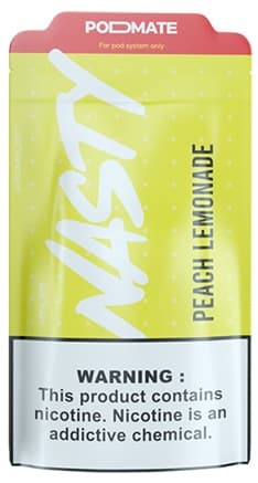 Essência para Vape Nasty PodMate Peach Lemonade 35mg Nicotina - 30ml