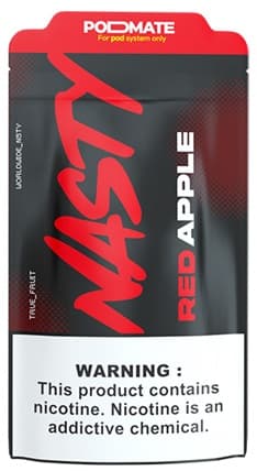 Essência Para Vape Nasty PodMate Red Apple 35mg Nicotina - 30ml