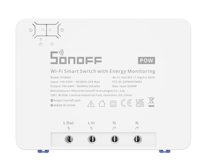 Interruptor Smart Sonoff POWR3 Wi-Fi 2V - White  1