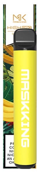 Vaper Maskking High Pro Descartável 50mg Nicotina 1000 Puffs -  Banana Ice