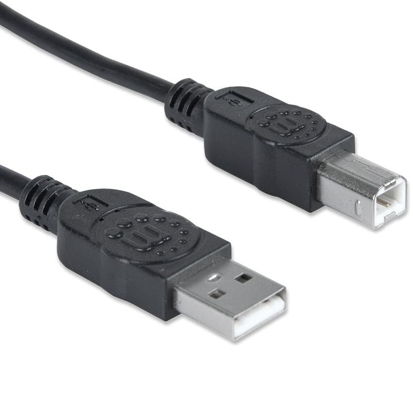 Cabo USB para Impressora Manhattan 333382 3m - Preto