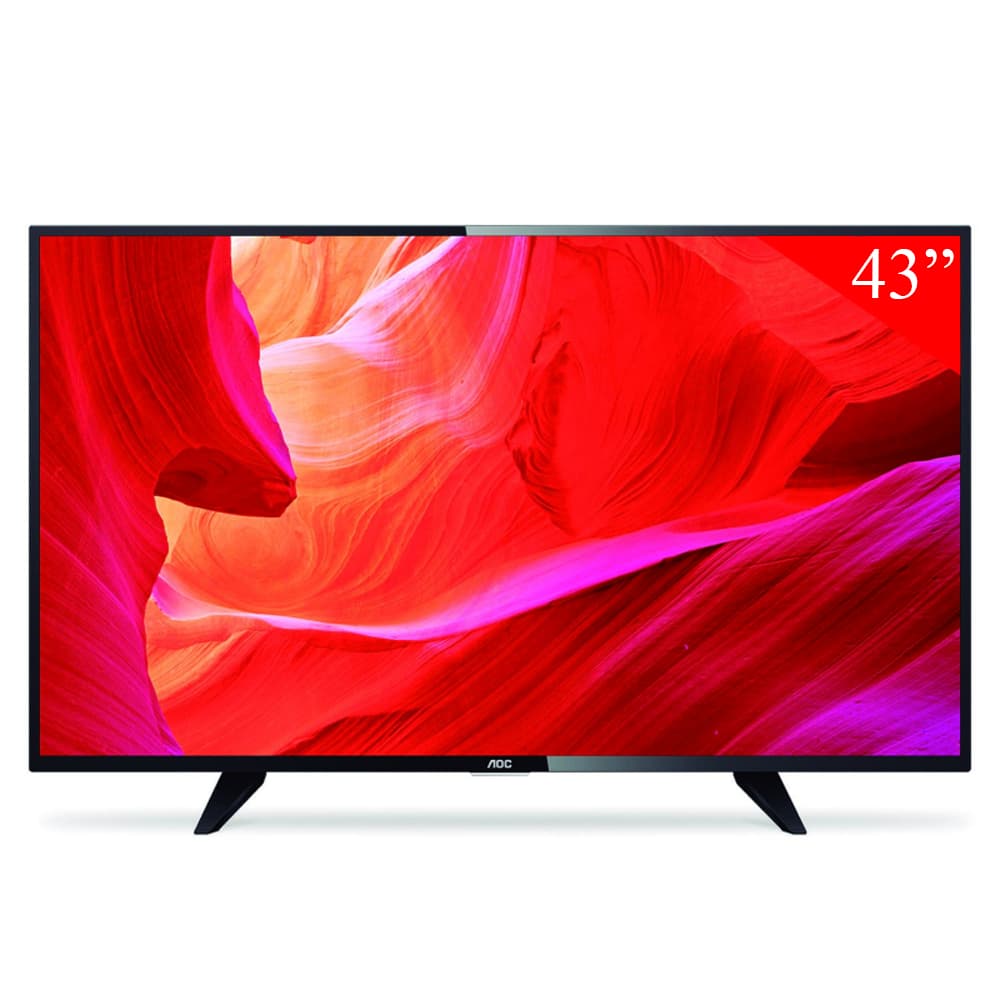 TV LED de 43 AOC LE43M3370 Full HD con HDMI/USB/Bivolt - Preto