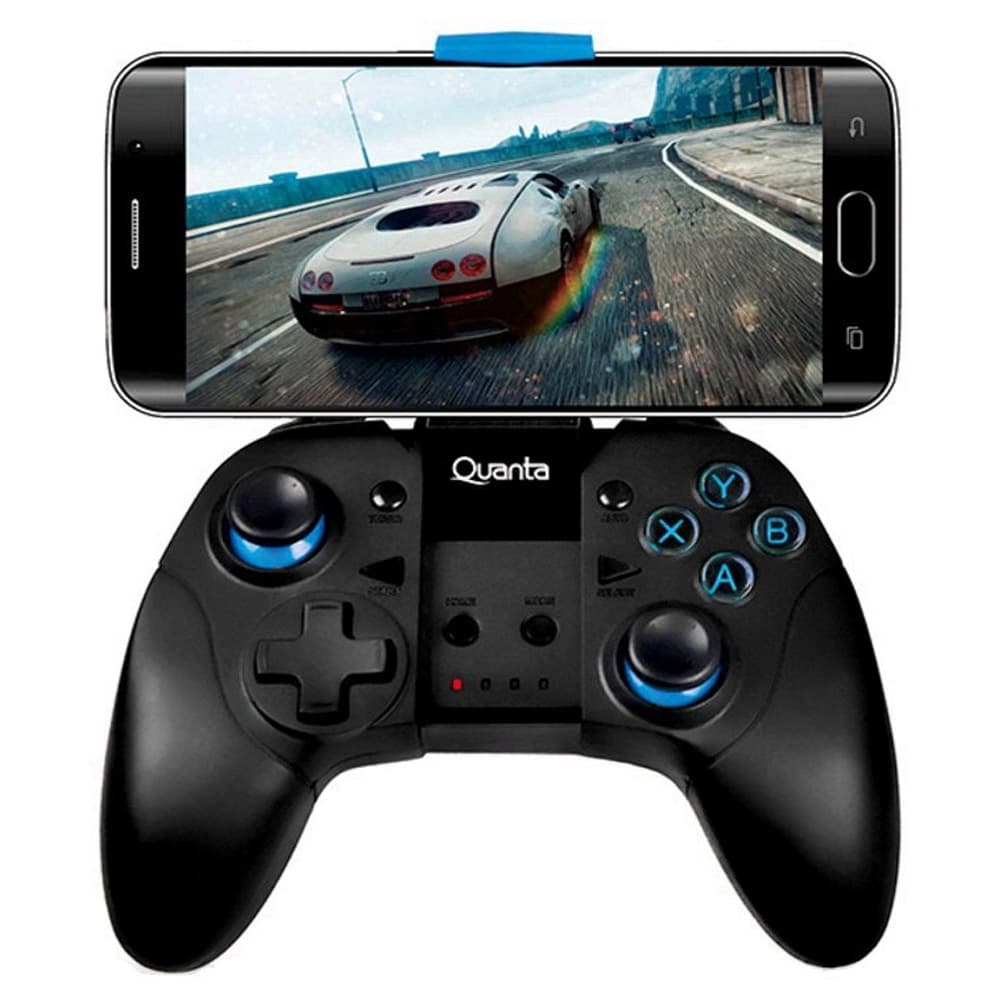 Controle Sem Fio Quanta QTJBS4000 com Bluetooth - Preto/Azul 1